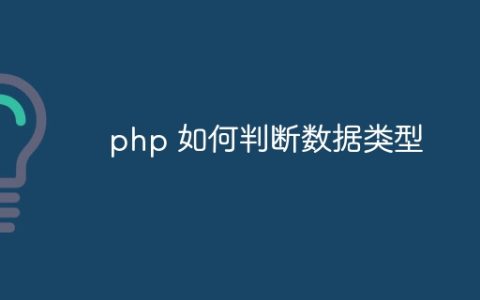 php 如何判断数据类型