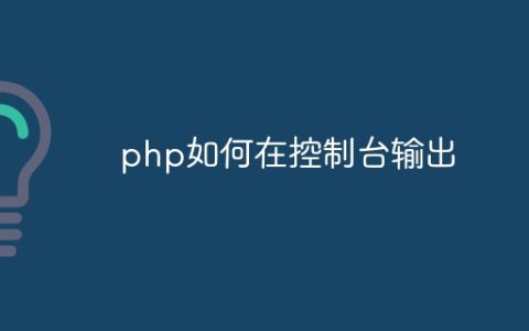 php如何在控制台输出
