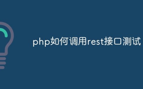 php如何调用rest接口测试