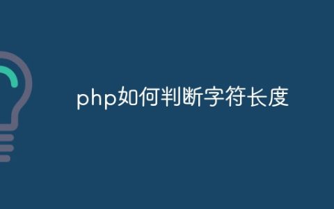 php如何判断字符长度