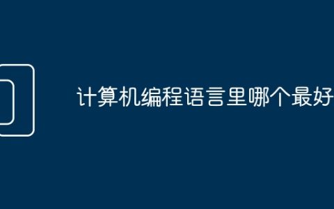 计算机编程语言里哪个最好