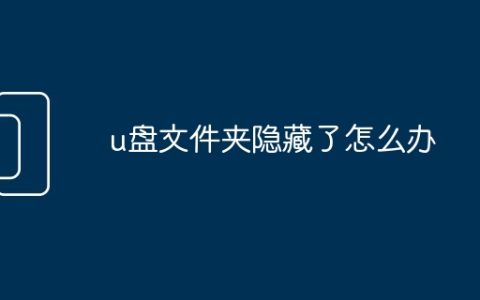 u盘文件夹隐藏了怎么办