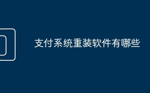 支付系统重装软件有哪些