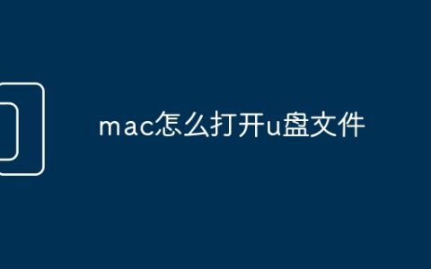 mac怎么打开u盘文件