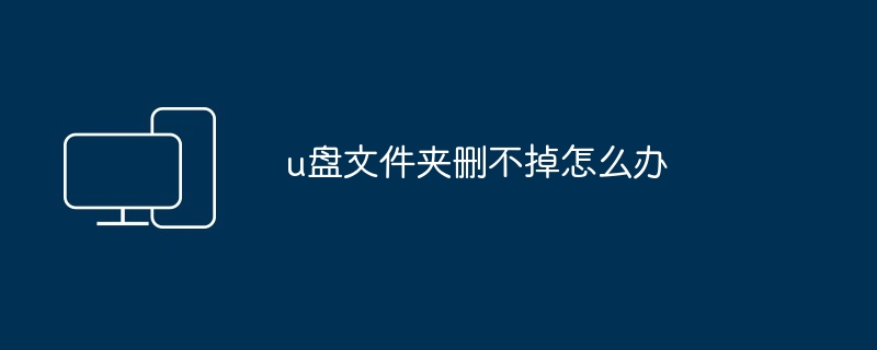 u盘文件夹删不掉怎么办