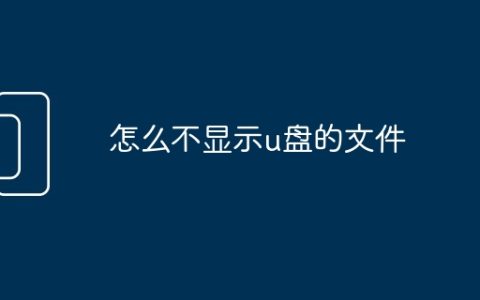 怎么不显示u盘的文件