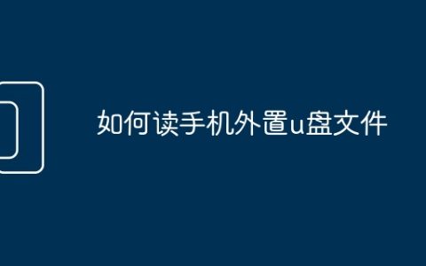 如何读手机外置u盘文件