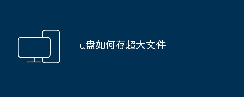 u盘如何存超大文件