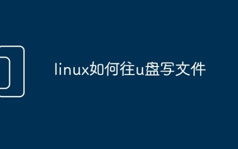 linux如何往u盘写文件