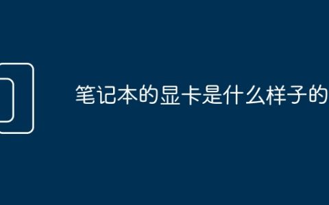 笔记本的显卡是什么样子的
