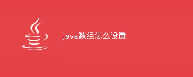 java数组怎么设置