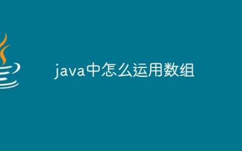 java中怎么运用数组