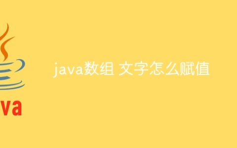 java数组 文字怎么赋值