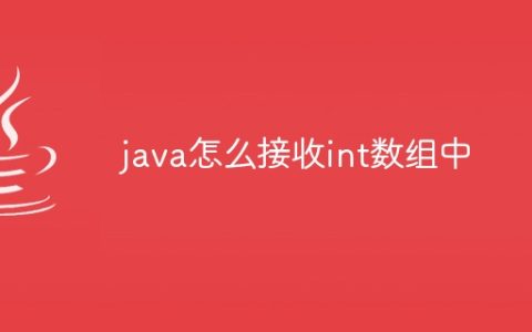 java怎么接收int数组中