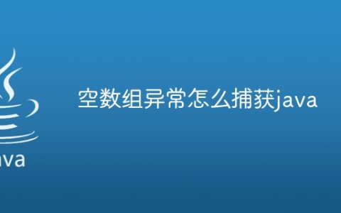 空数组异常怎么捕获java