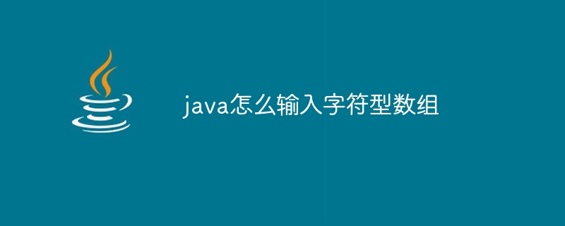 java怎么输入字符型数组