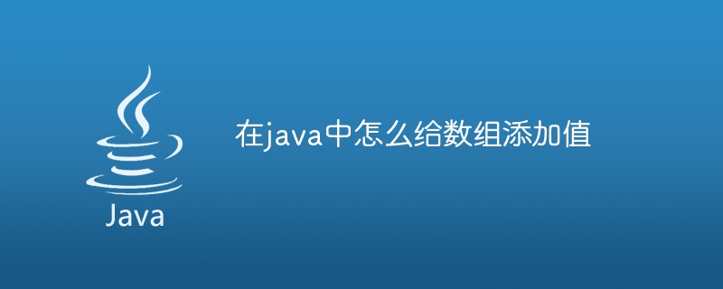 在java中怎么给数组添加值