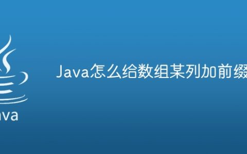 Java怎么给数组某列加前缀