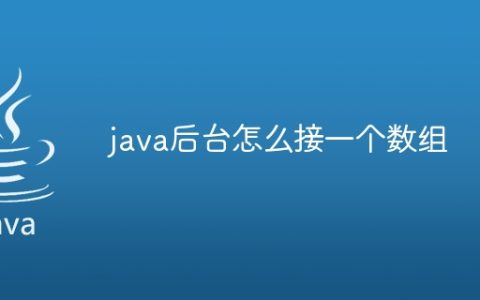 java后台怎么接一个数组