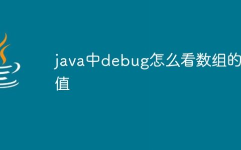 java中debug怎么看数组的值