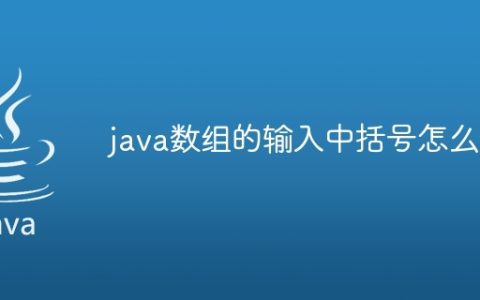 java数组的输入中括号怎么办