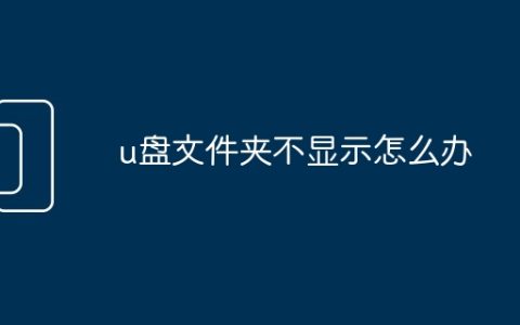 u盘文件夹不显示怎么办