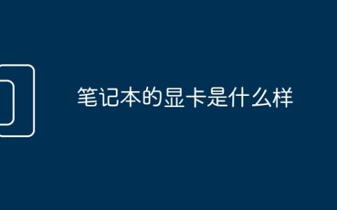 笔记本的显卡是什么样