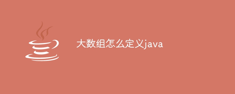 大数组怎么定义java