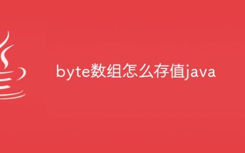 byte数组怎么存值java