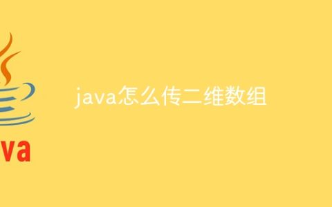 java怎么传二维数组