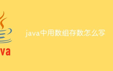 java中用数组存数怎么写