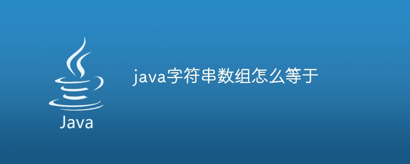 java字符串数组怎么等于