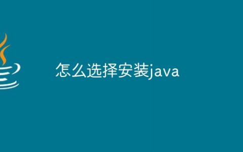 怎么选择安装java