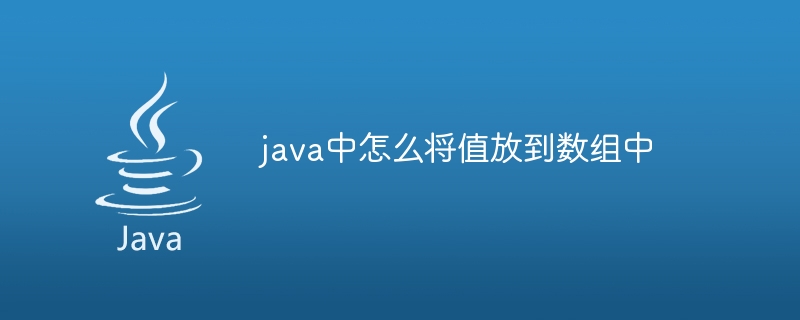 java中怎么将值放到数组中