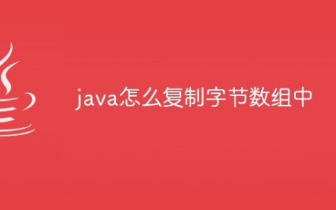 java怎么复制字节数组中