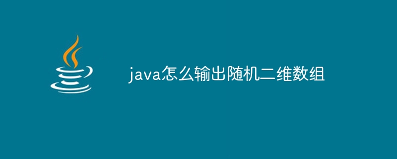 java怎么输出随机二维数组