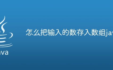 怎么把输入的数存入数组java