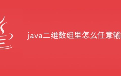 java二维数组里怎么任意输入