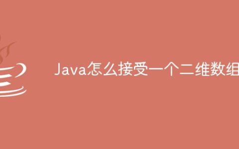 Java怎么接受一个二维数组