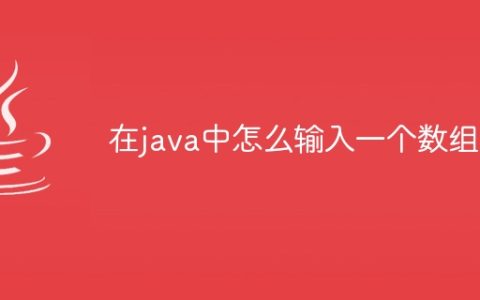 在java中怎么输入一个数组