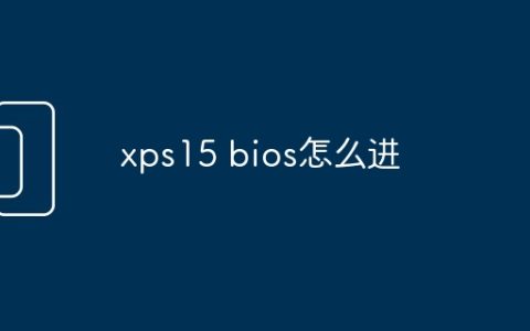 xps15 bios怎么进