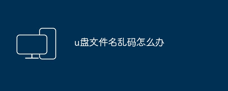 u盘文件名乱码怎么办
