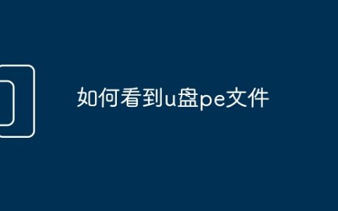 如何看到u盘pe文件
