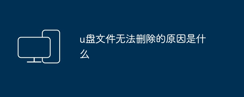 u盘文件无法删除的原因是什么