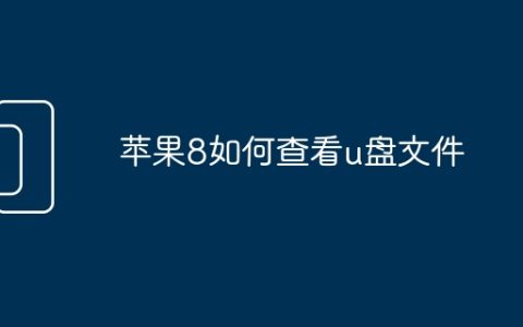 苹果8如何查看u盘文件