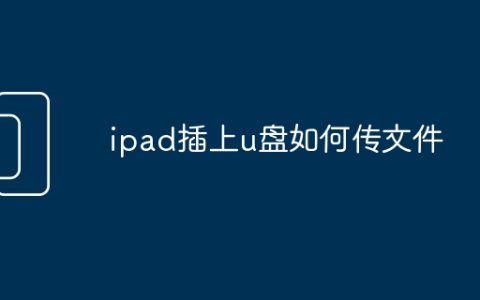ipad插上u盘如何传文件