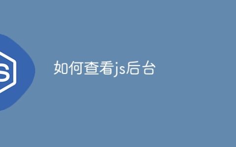 如何查看js后台