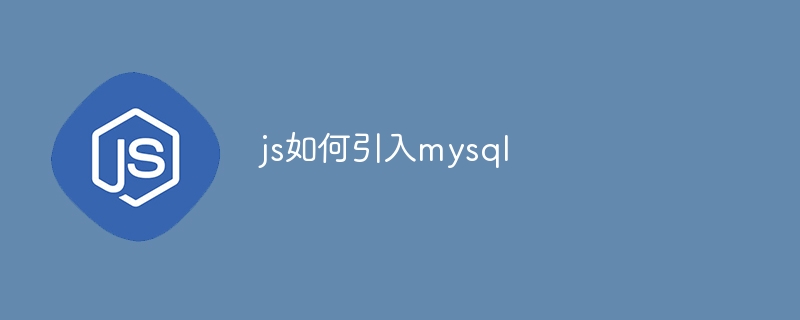 js如何引入mysql