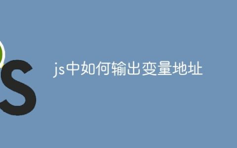 js中如何输出变量地址