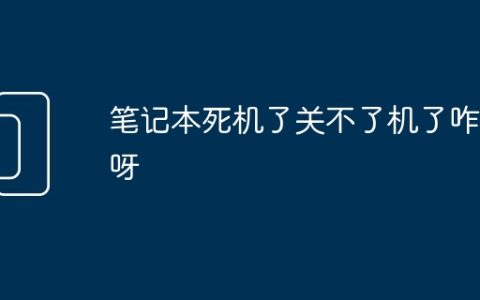 笔记本死机了关不了机了咋办呀